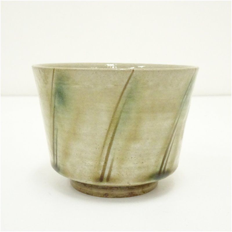 臼井和成造 黄瀬戸そば猪口6客 共箱 お猪口 酒器 おしゃれ かわいい 日本酒 お酒 ディスプレイ インテリア 骨董 和食器 おちょこ