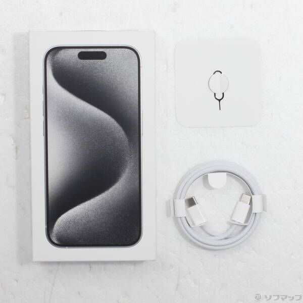 中古品〕 iPhone15 Pro 256GB ホワイトチタニウム MTUD3J／A SIMフリー
