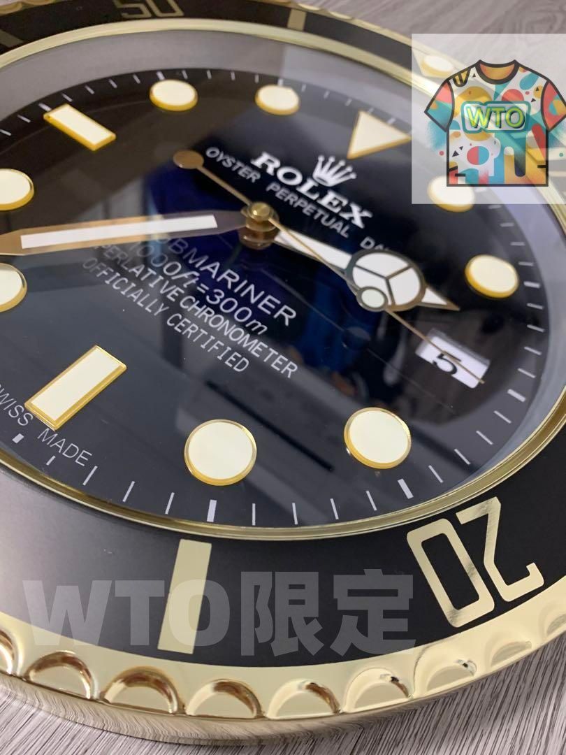 海外販促品 新品 ROLEX掛け時計 サブマリーナ　ブラック 壁掛け ロレックス ROLEX 掛け時計 サブマリーナブラック-WTO輸入 - メルカリ