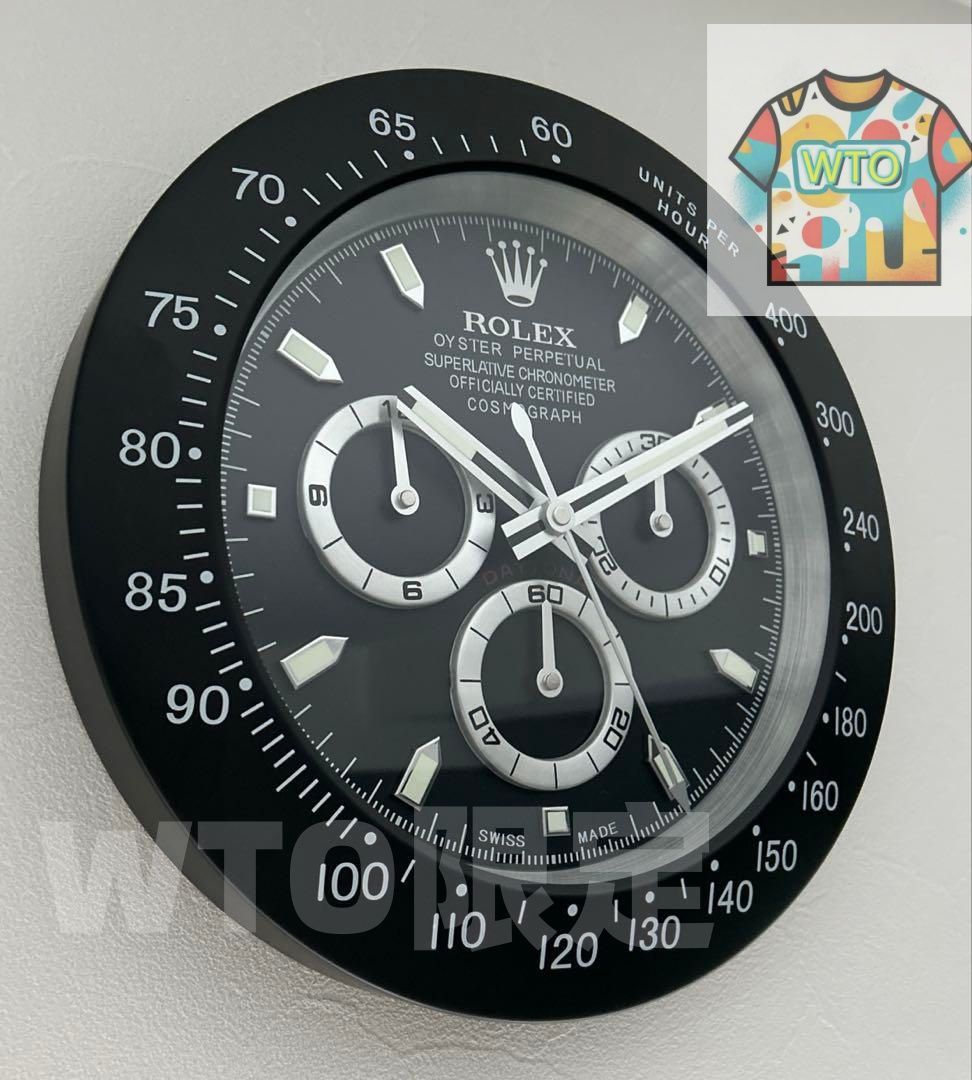 希少 海外販促品 ROLEX掛け時計 コスモグラフ デイトナ ブラック/ブラック 海外販促品 新品 ROLEX掛け時計 コスモグラフ デイトナ-WTO輸入 - メルカリ
