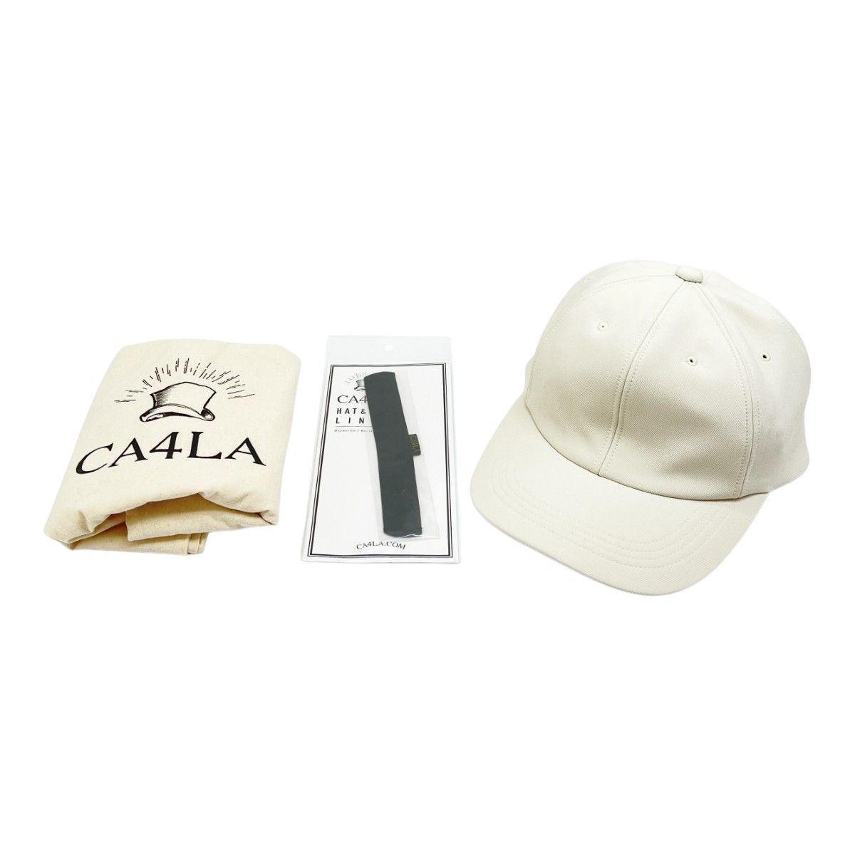 CA4LA ホワイトキャップ 金色Cロゴ付き CA4LA ホワイトキャップ 金色Cロゴ付き 【超美品】CA4LA日本製