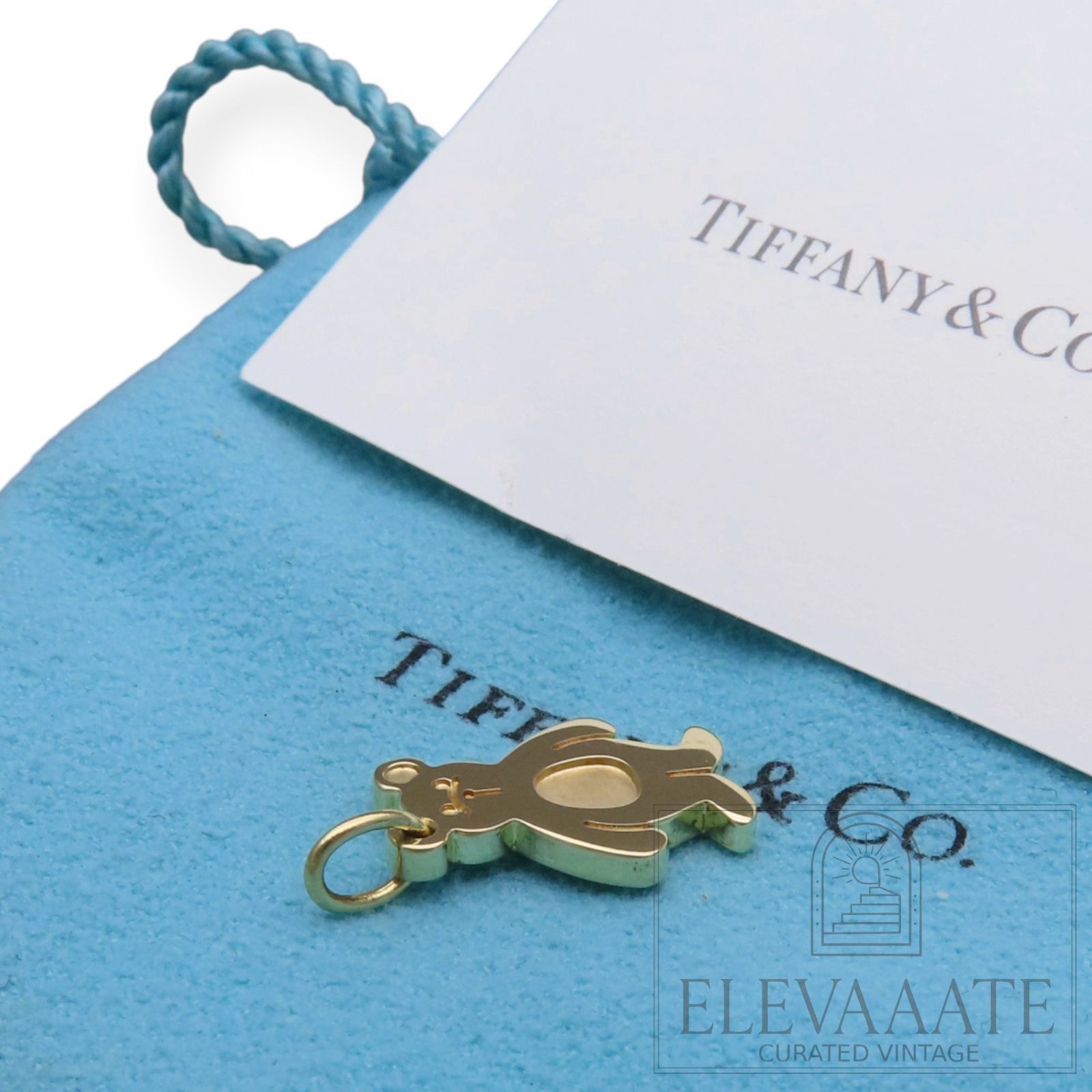 美品 Tiffany&Co. ティファニー ハグ ベア イエローゴールド 
