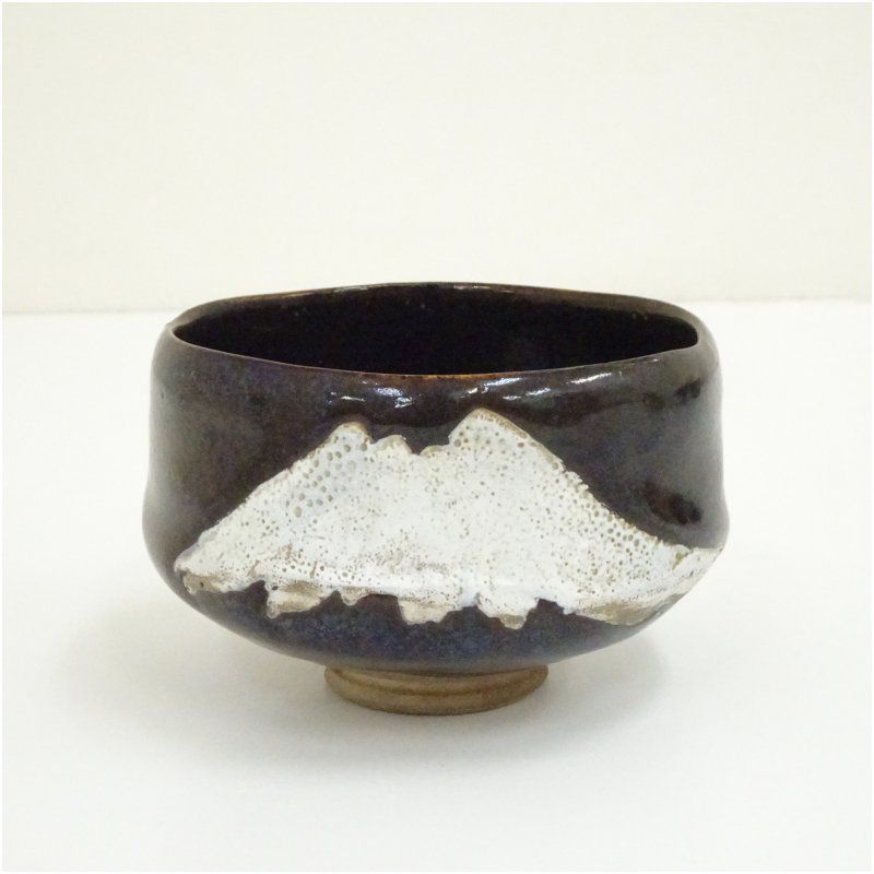 赤膚焼 富士茶碗 茶道 抹茶 おしゃれ 抹茶茶碗 抹茶碗 和食器 レトロ