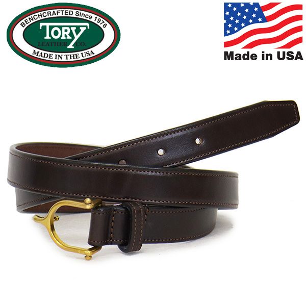 TORY LEATHER ビッツベルト 32 黒 USA製 ブライドルレザー Tory