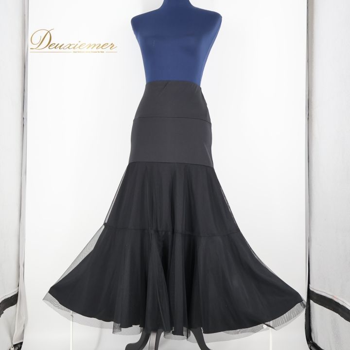 社交ダンス 衣装 スカート ブラック系 チャコット Chacott 無地