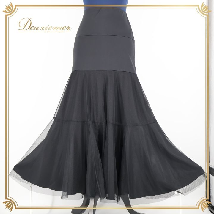 社交ダンス 衣装 スカート ブラック系 チャコット Chacott 無地