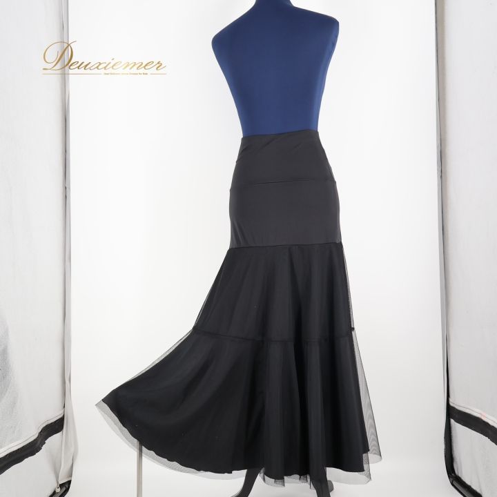 社交ダンス 衣装 スカート ブラック系 チャコット Chacott 無地