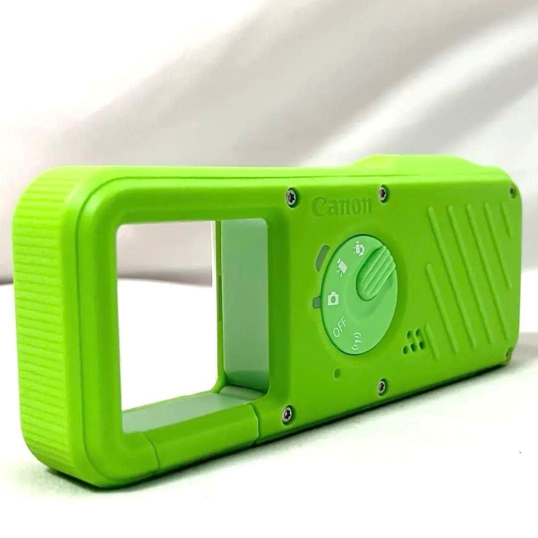 美品】Canon カメラ iNSPiC REC GREEN グリーン FV-100 小型 防水 耐久