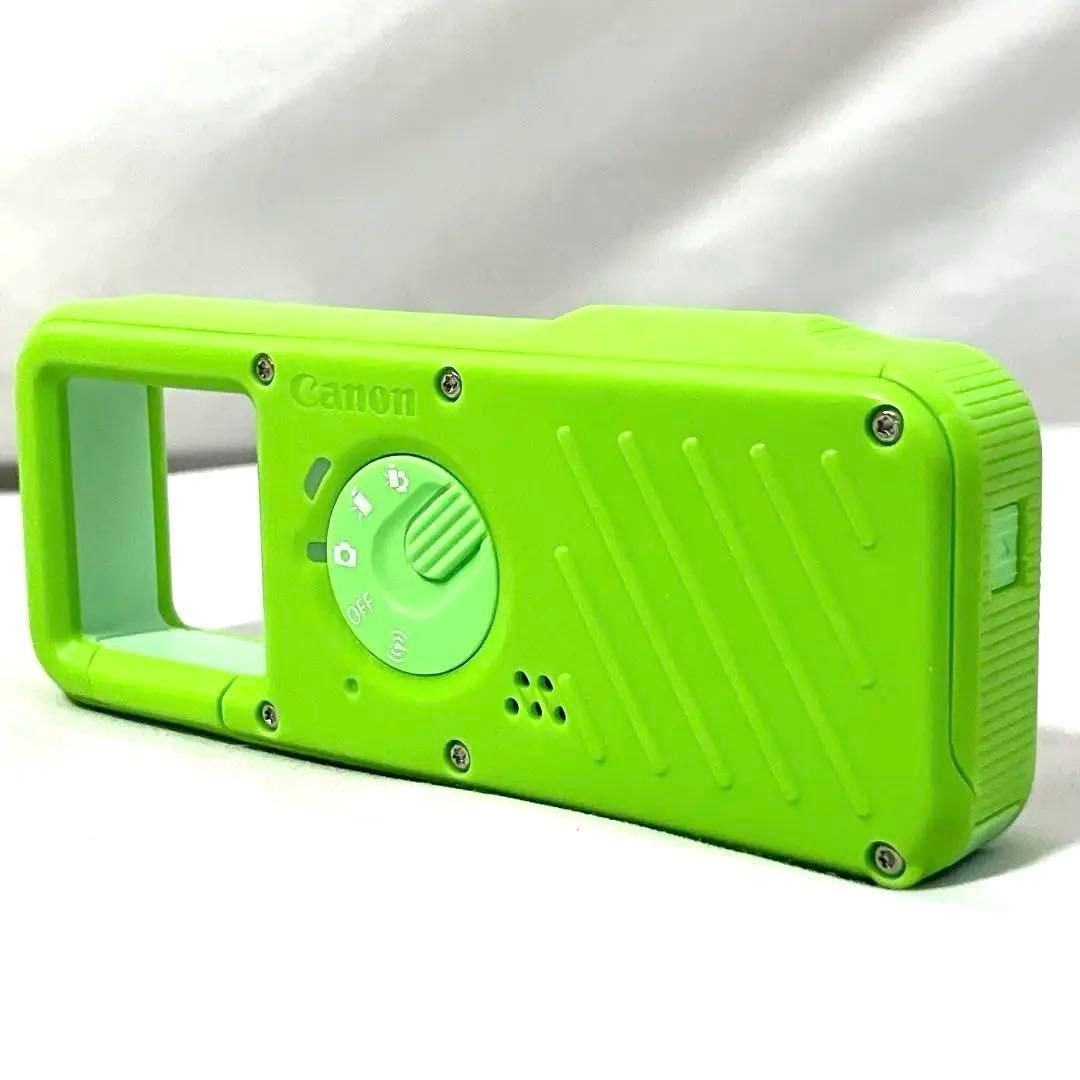 美品】Canon カメラ iNSPiC REC GREEN グリーン FV-100 小型 防水 耐久