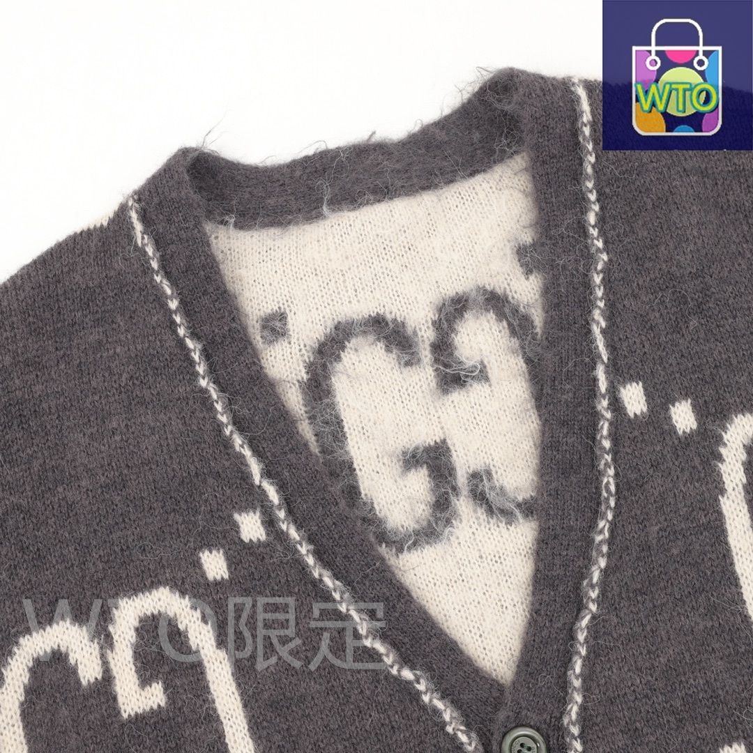 今日特価】Gucci グッチ モヘアリバーシブルニットカーディガン