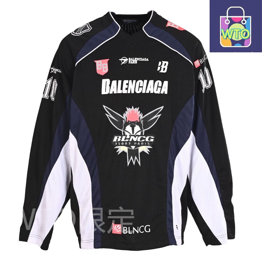 balenciaga 長袖ジャージ PARIS 10 今日特価】Balenciaga バレンシアガ 10番スポーツメッシュロング