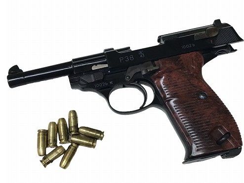 ⭕️★マルシン ワルサーP38ニッケルフィニッシュ ABS樹脂製 未発火モデルガン マルシン] ワルサーP38 ミリタリー ABS 発火モデルガン (中古ランクB