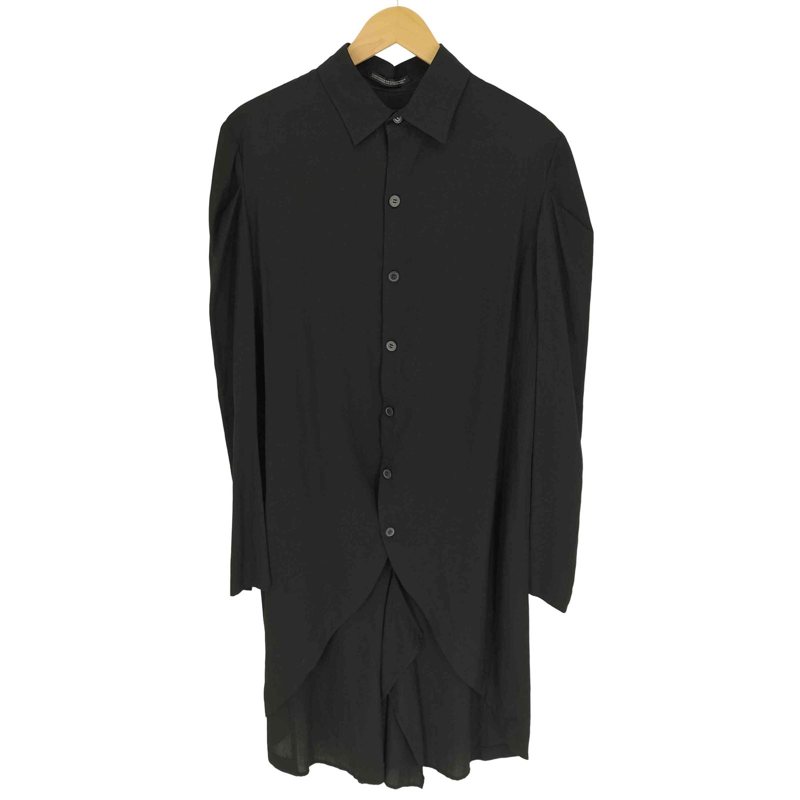 Yohji Yamamoto(ヨウジヤマモト) collections 24AW CELLULOSE POPLIN ROUNDED HEM SHIRT DRESS セルロースポプリン ラウンデッドヘム シャツドレス 【中古】【ブランド古着バズストア】 ヨウジヤマモト Yohji Yamamoto collections 24AW CELLULOSE POPLIN