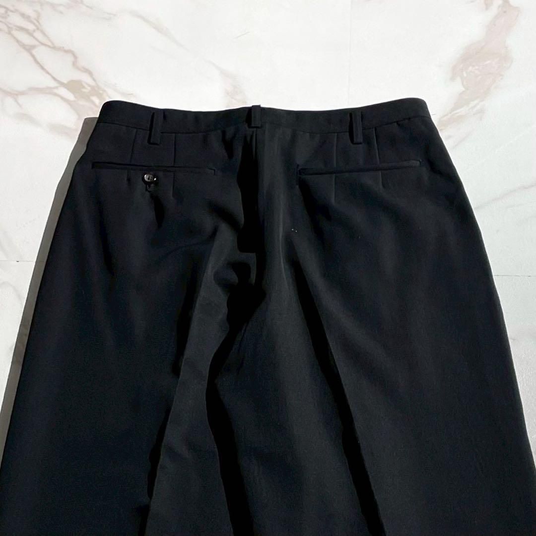 Y's for men ウールギャバ ワイドテーパードスラックス 黒 90s Y's for men ワイズフォーメン Yohji Yamamoto ヨウジヤマモト 1995AW