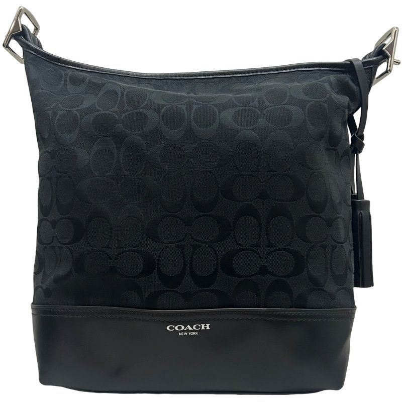 COACH コーチ ワンショルダーバッグ キャンバス ホーボー 肩掛け ブラック COACH コーチ シグネチャー ワンショルダーバッグ F21551 ブラック