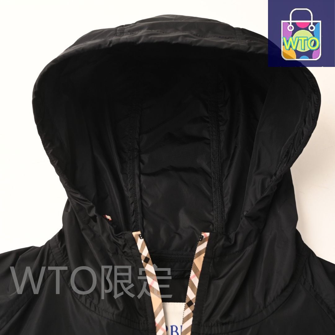 今日特価】Burberry バーバリー チェック柄フロントナイロンフード