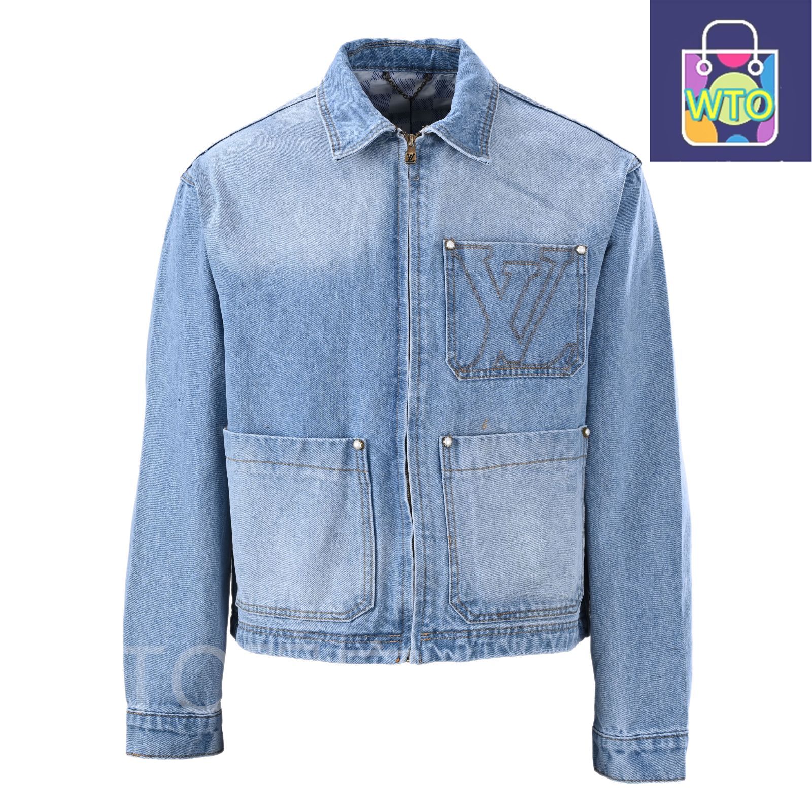 今日特価】Louis Vuitton ルイヴィトン LV 刺繍ポケットデニム