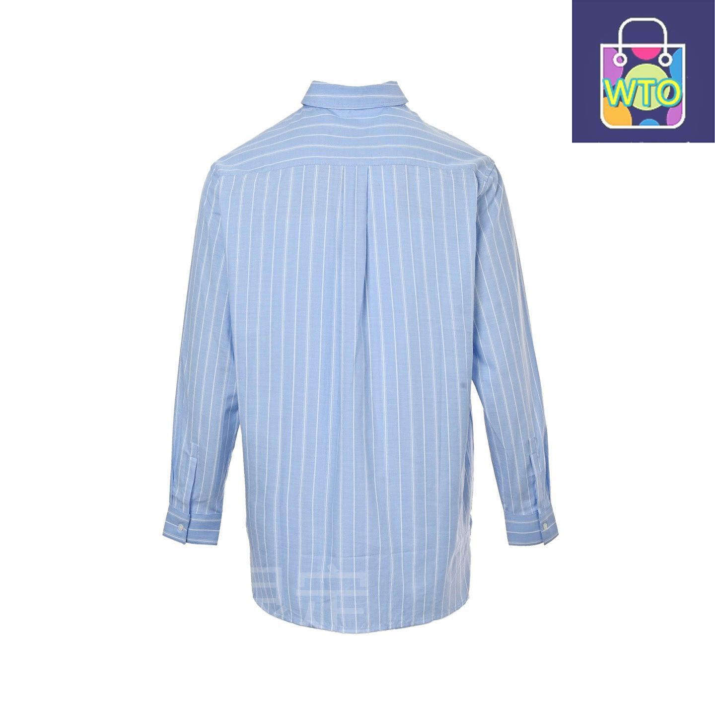 今日特価】Dior ディオール ストライプ刺繍シャツ ブルーコットン