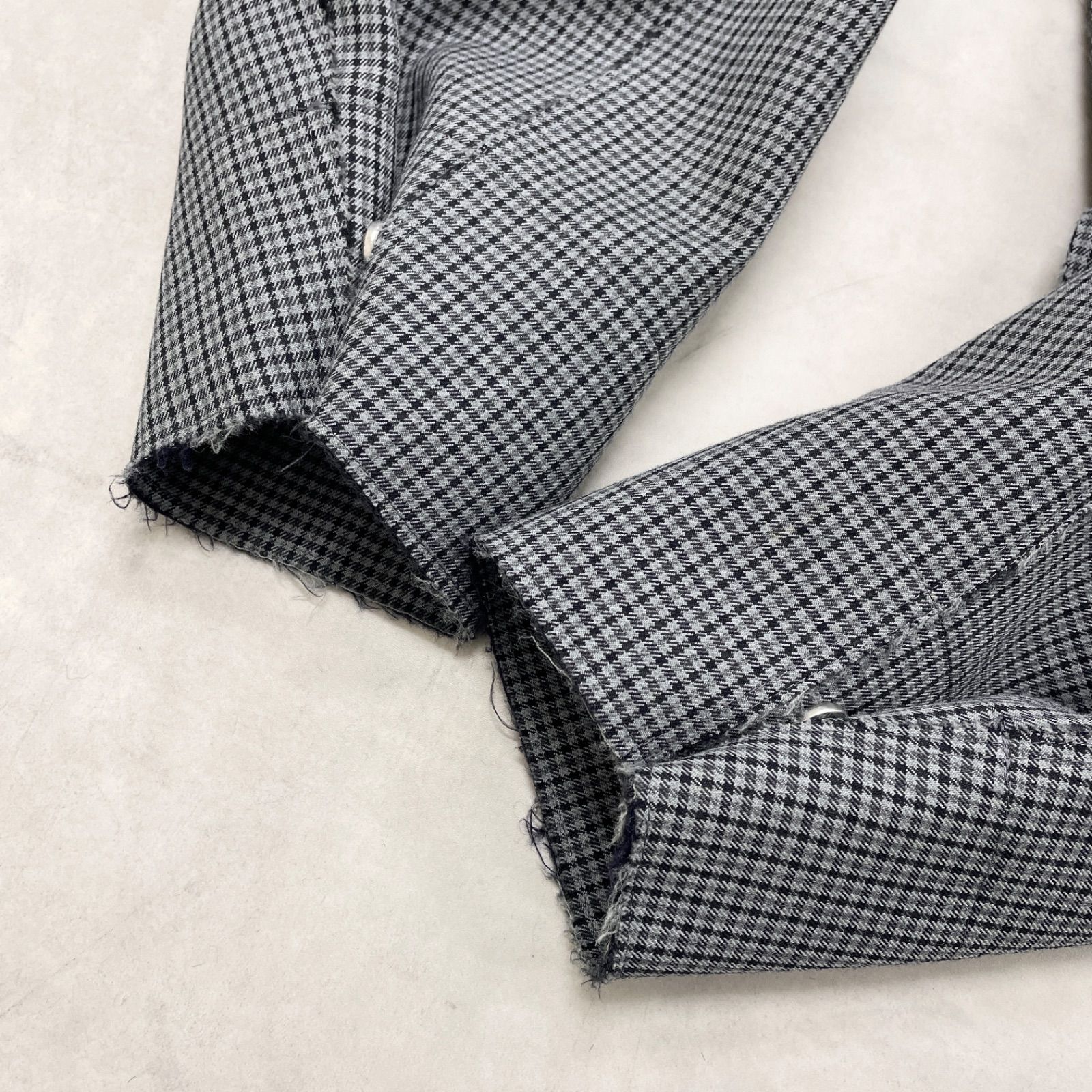 【美品】YOKE ヨーク ドリズラー ジャケット 千鳥格子 カットオフ YOKE ヨーク カットオフドリズラージャケット ショートコート ガン