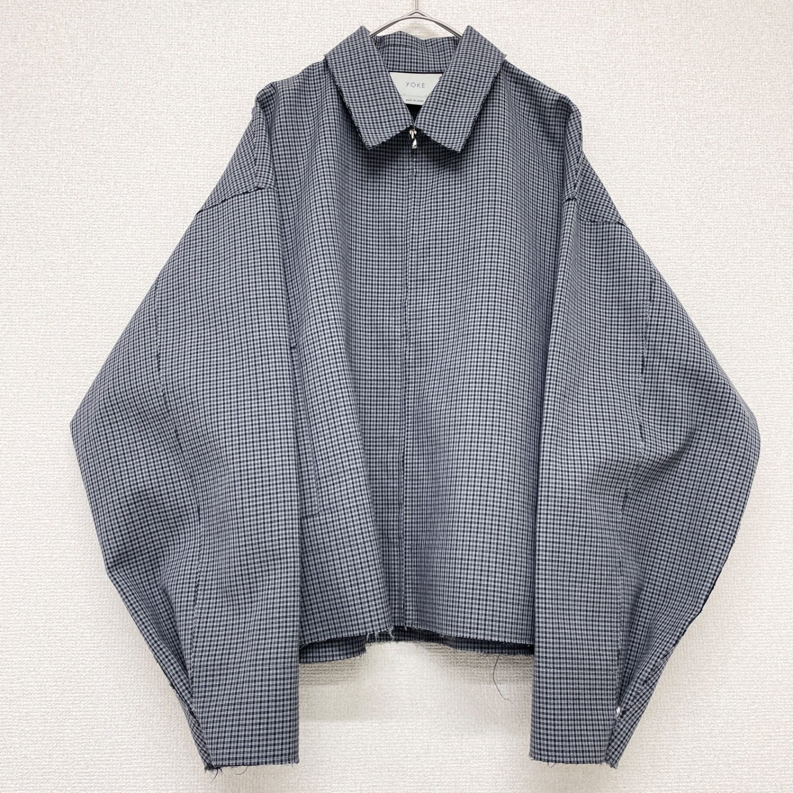 【美品】ヨーク☆ウールジップジャケット グレー YOKE ドリズラージャケット YOKE ヨーク カットオフドリズラージャケット ショートコート ガン