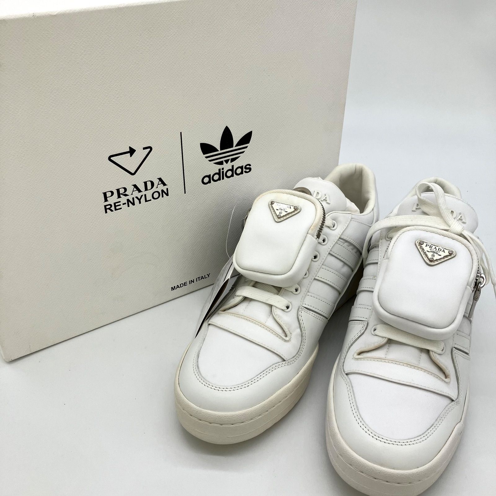 742 PRADA Re-Nylon×adidas Forum Low ホワイト 管理ID:TKT - メルカリ