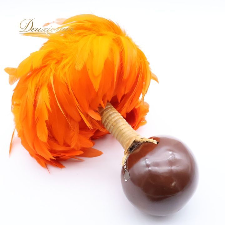 ウリウリ　一体型　マラカス　赤×黄　カヒコ　フラダンス　タヒチアン　民族楽器 フラダンス ウリウリ マラカス 小物 小道具 楽器 タヒチアン オレンジ