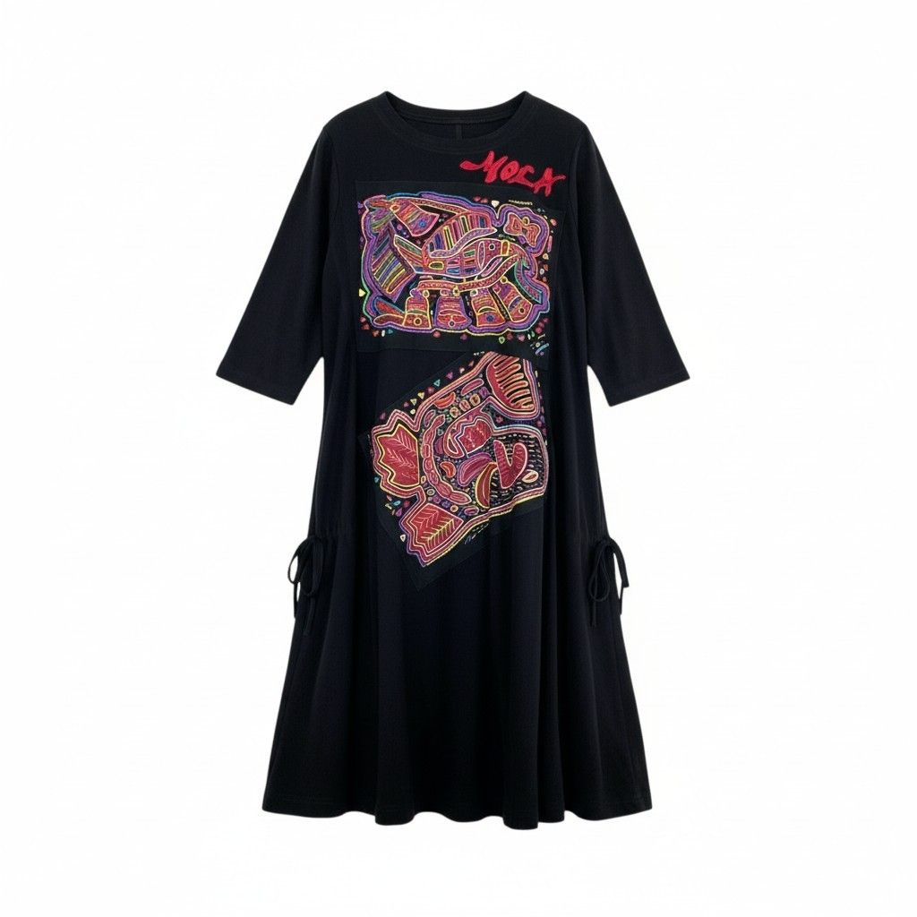 76k21《美品》 TOKUKO 1er VOL トクコプルミエヴォル 7分袖ワンピース