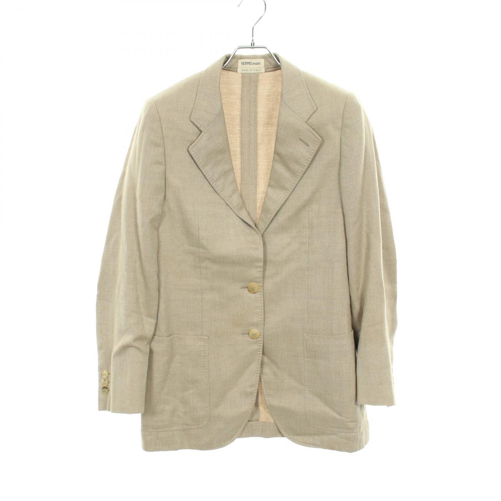 HERMES エルメス カシミヤ100% 金ボタン ダブル テーラードジャケット HERMES エルメス カシミヤ100% 金ボタン ダブル テーラードジャケット