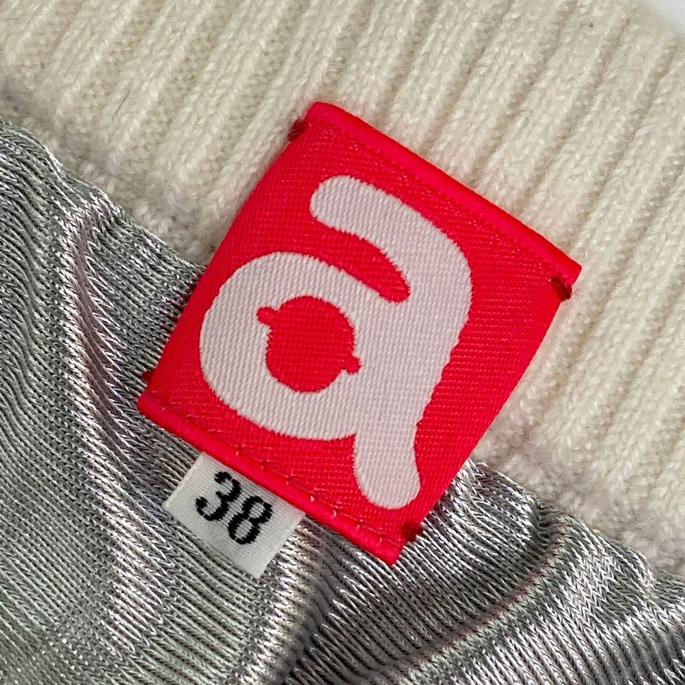 サイズ：38 ARCHIVIO アルチビオ 蓄熱 ウール混 ニットスカート レッド