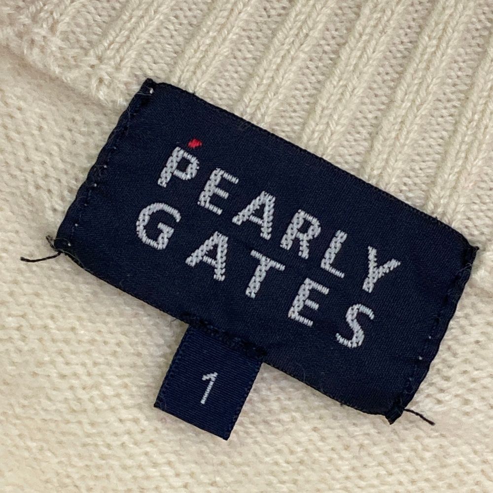 サイズ：1 PEARLY GATES パーリーゲイツ カシミヤ混 ニット ジップ