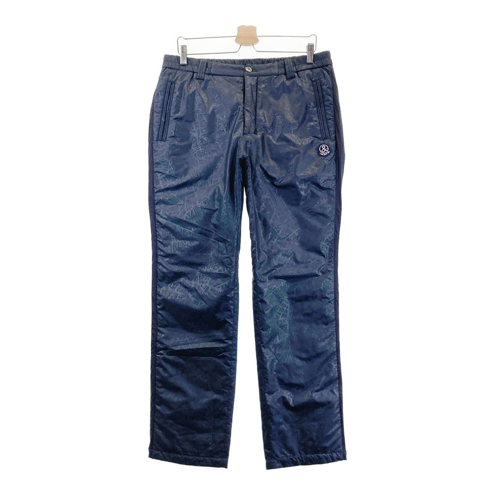 サイズ：L AND PER SE アンパスィ 中綿パンツ 総柄 ネイビー系