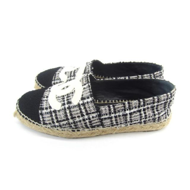 CHANEL シャネル G34546 ココマーク エスパドリーユ ツイード SIZE:39