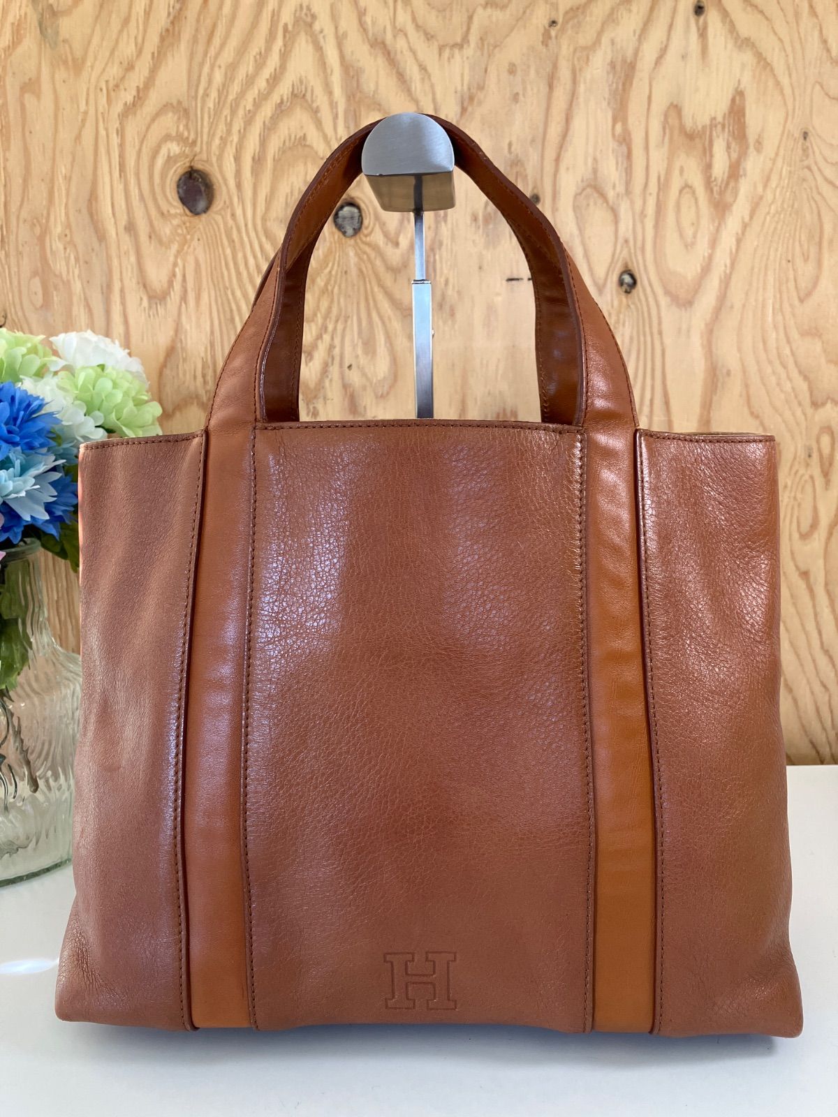 HIROFU ヒロフ トートバッグ レザー ブラウン系 4916 - メルカリ