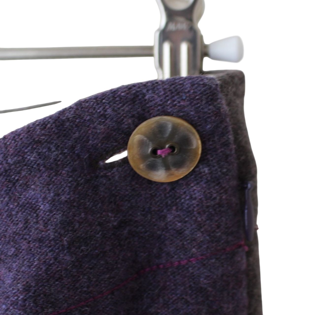pallas palace パラスパレス ウールスカート 日本製 パープル×グレー 2