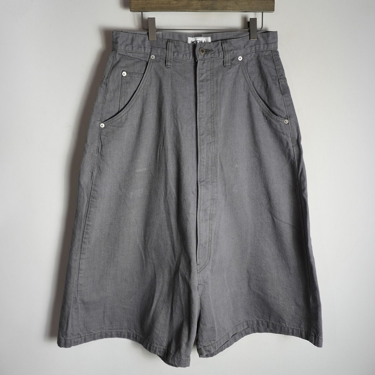 正規 KIDILL キディル クロップド サルエル デニム パンツ 袴 ハカマ