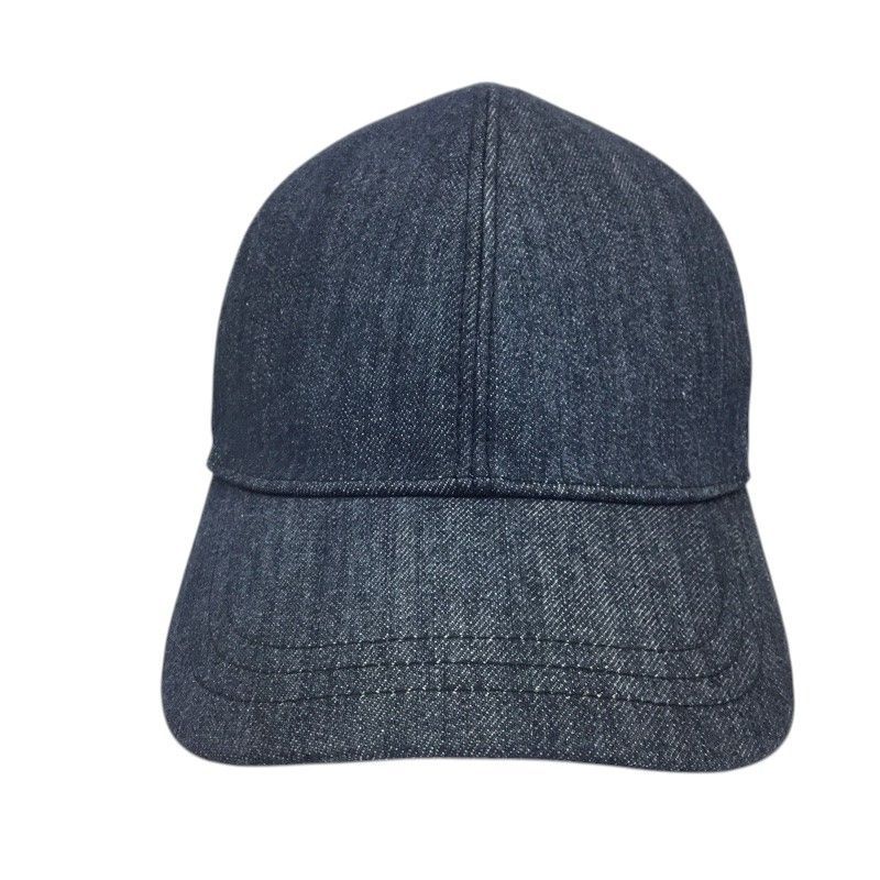 PRADA　プラダ　デニム　キャップ　トライアングルロゴ　プレート　帽子 PRADA【プラダ】トライアングルロゴプレート ベースボールキャップ