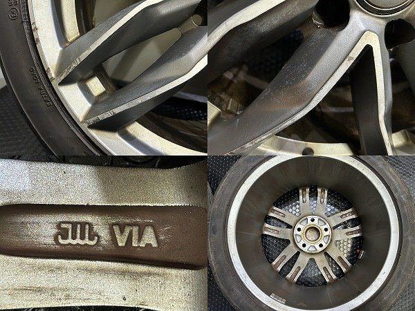 【BS POTENZA RE04 245/40R18】夏タイヤ【アウディ 純正キャップ 社外ホイール 18インチ 8J5HPCD112+45】20年製 バリ溝 audi/A4等 (VTP259) BS POTENZA RE04 245/40R18】夏タイヤ【アウディ 純正キャップ 社外