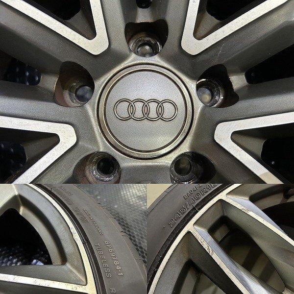 【BS POTENZA RE04 245/40R18】夏タイヤ【アウディ 純正キャップ 社外ホイール 18インチ 8J5HPCD112+45】20年製 バリ溝 audi/A4等 (VTP259) BS POTENZA RE04 245/40R18】夏タイヤ【アウディ 純正キャップ 社外