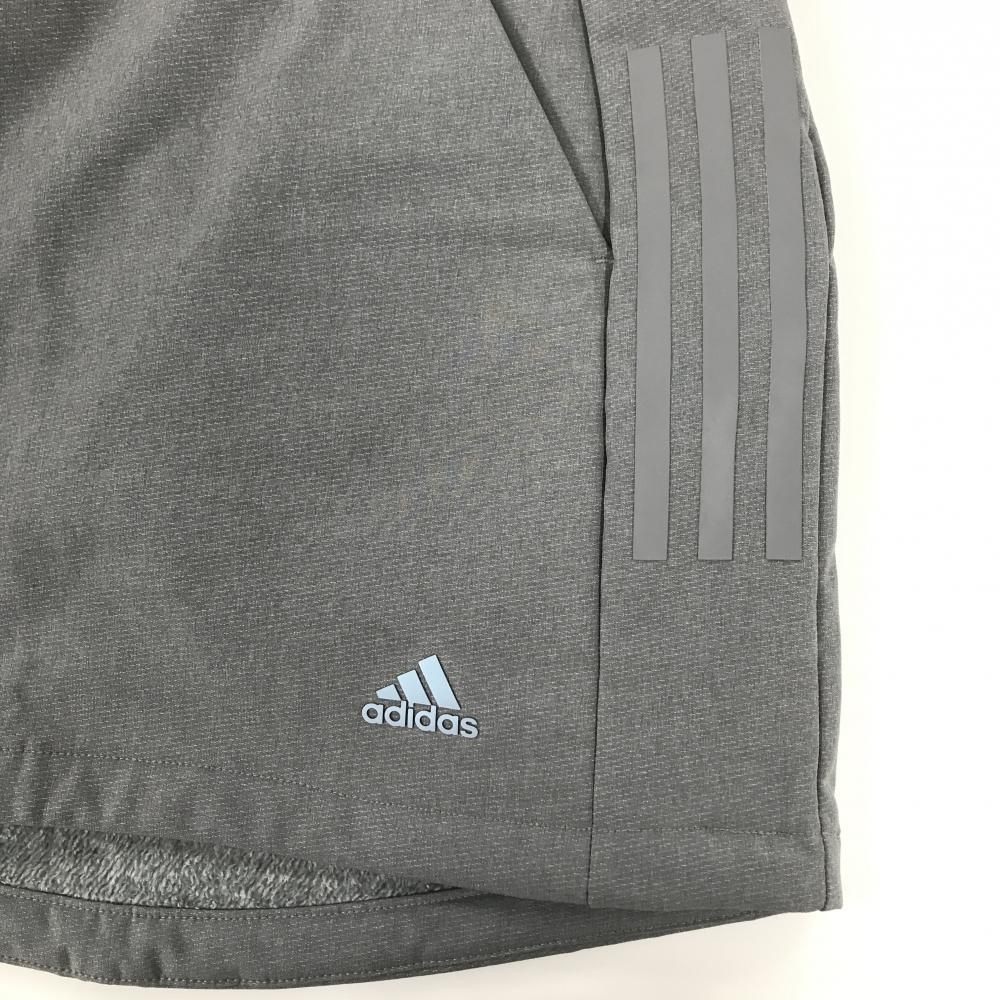 【超美品】アディダス スカート グレー サイド3ライン 裏起毛 内側インナーパンツ レディース L ゴルフウェア adidas