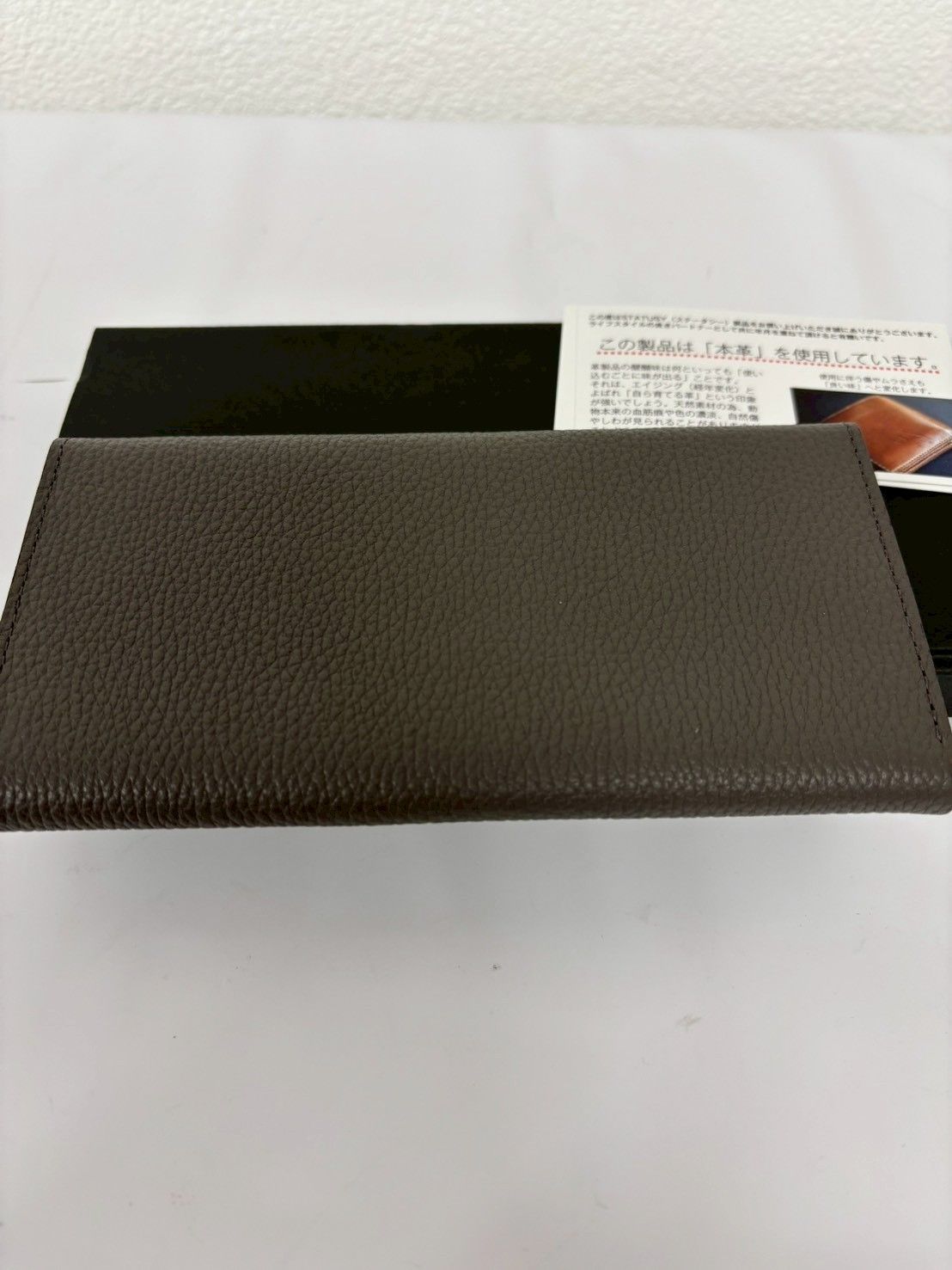 STATUSY ステータシー 長財布 本革 日本製 グレー 新品 箱付き - メルカリ