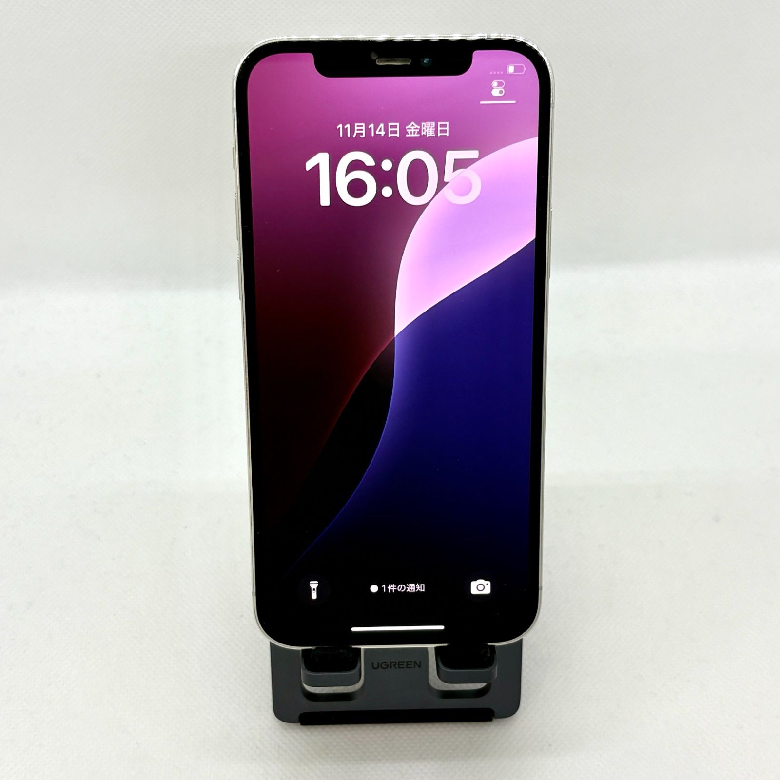 並品】【純正バッテリー90%】 iPhone 12Pro 128GB シルバー 4969 SIM