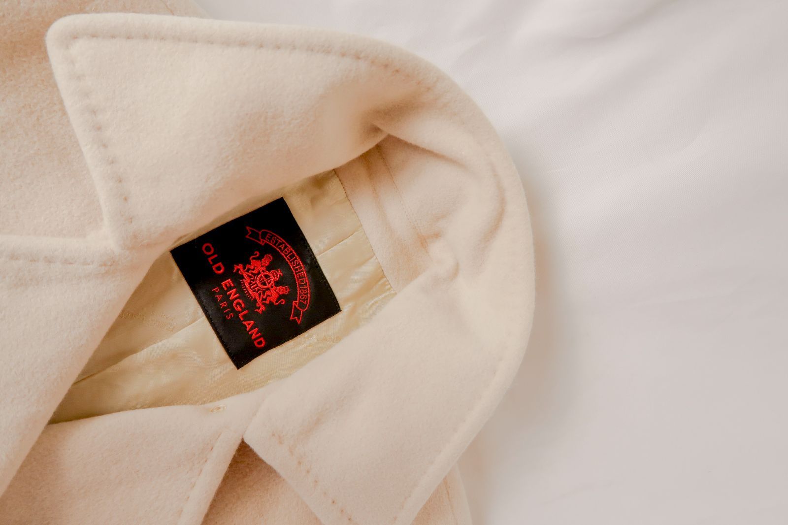 36【 OLD ENGLAND / オールドイングランド 】アンゴラ100% ベルト付き