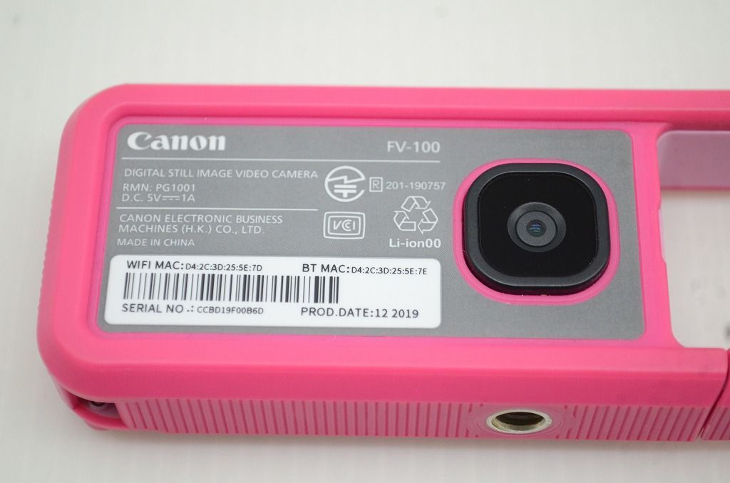 美品 Canon キヤノン iNSPiC REC FV-100 デジタルカメラ ピンク