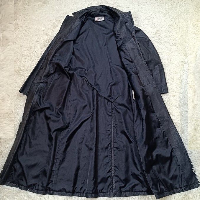 希少 zenith ゼニス レザー 本革 ロングコート マキシ丈 サイズ88 L