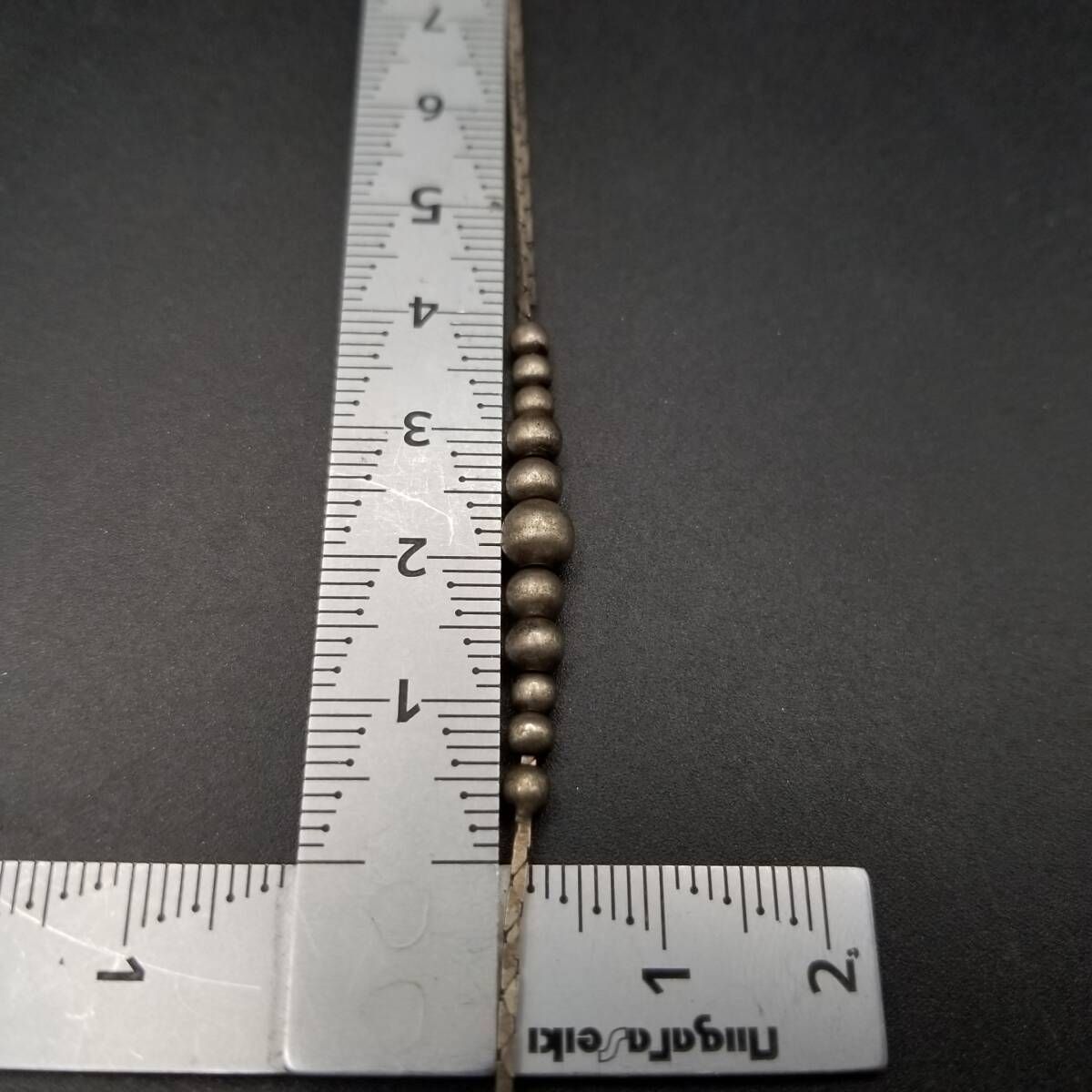 Milor イタリア ヴィンテージ ボールチャーム 極細チェーン 925 