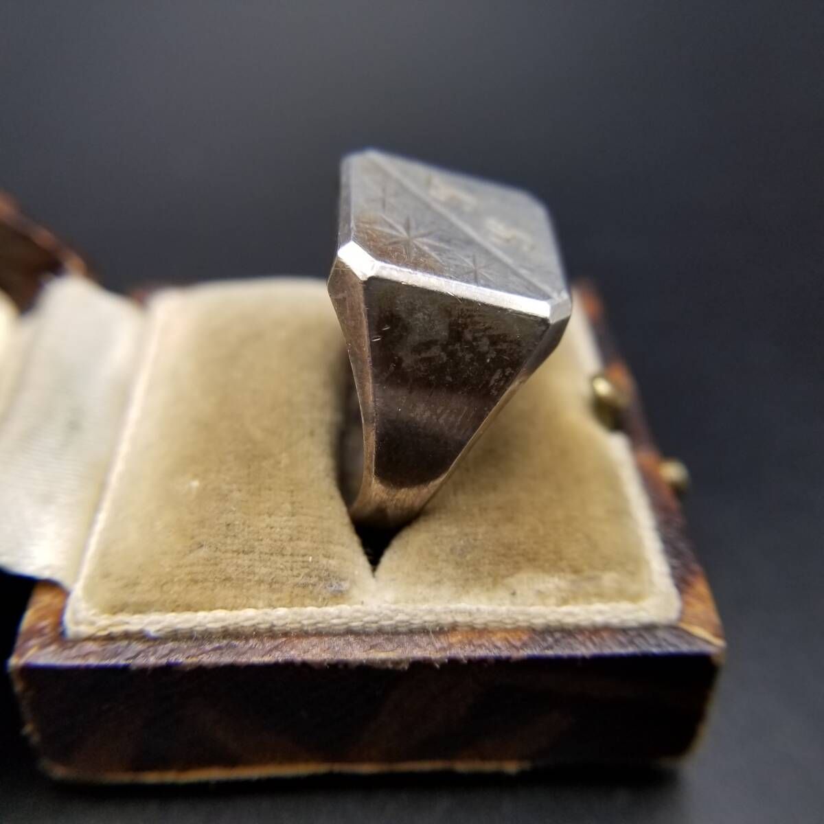 1976年 英国 ヴィンテージ イニシャルレター JG 925 シルバー