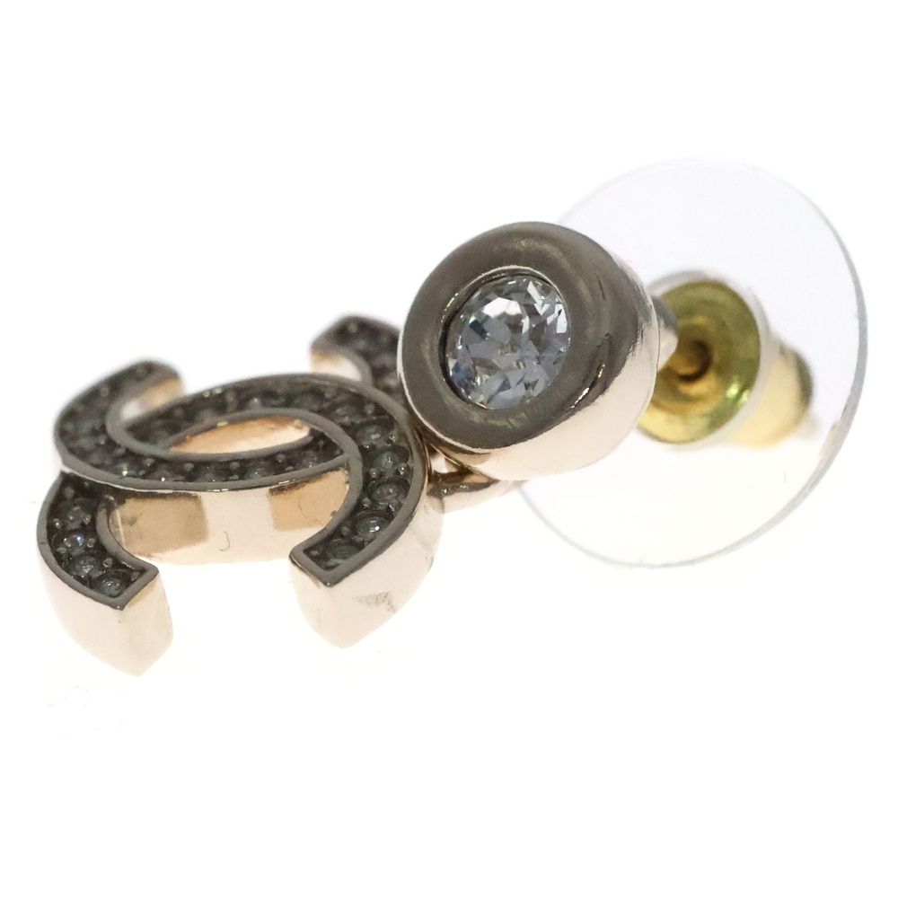 シャネル ゴールド ピアス CHANEL (シャネル) ココマーク ラインストーン ピアス ゴールド GP