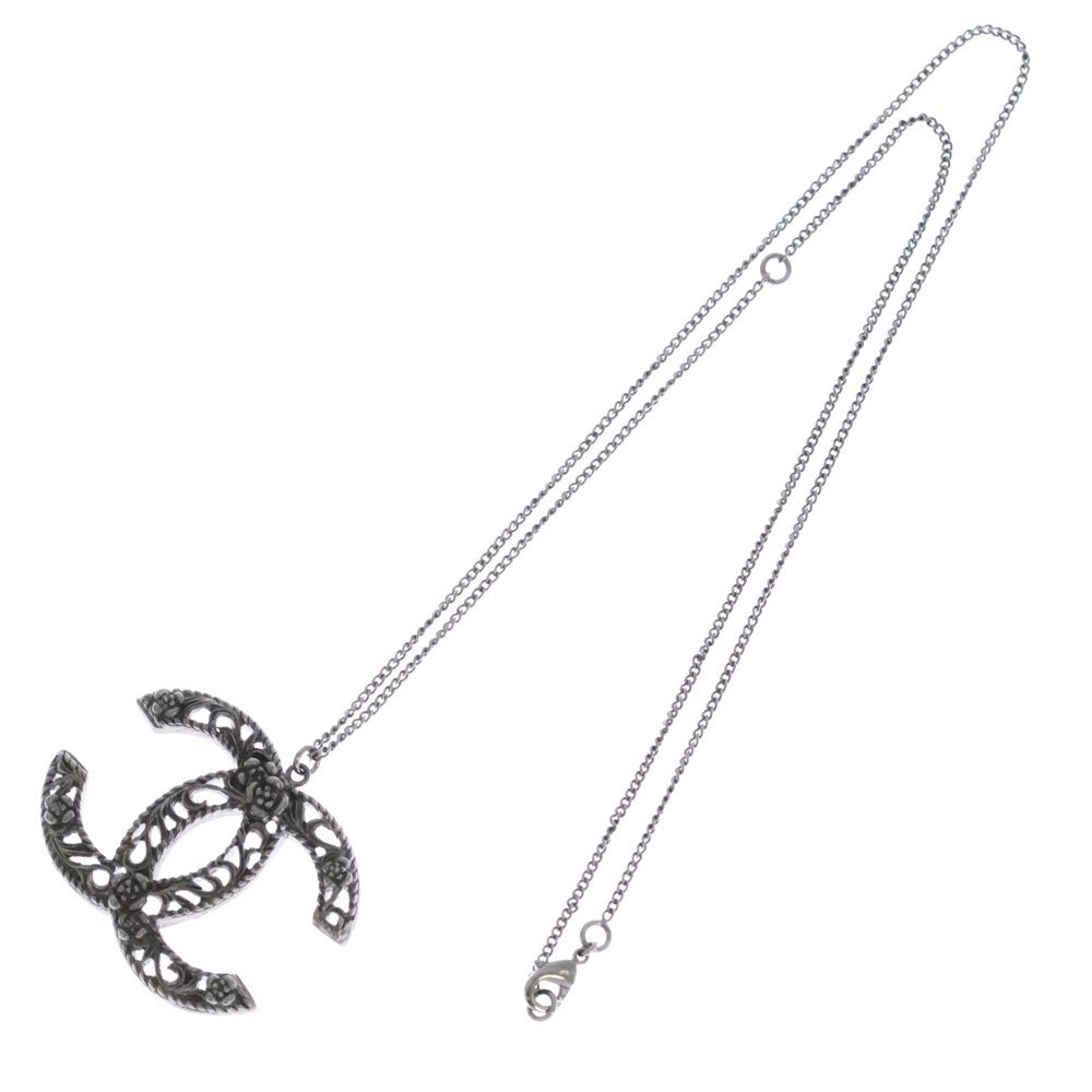 CHANEL (シャネル) ココマーク カメリア ロゴプレート ペンダント