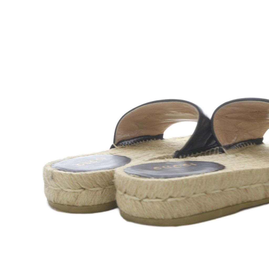 グッチ GUCCI サンダル フラット GGマーモント エスパドリーユ 35.5