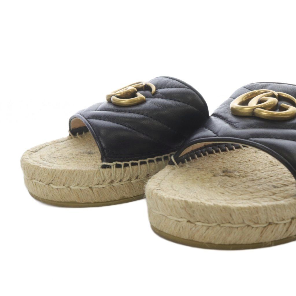 グッチ GUCCI サンダル フラット GGマーモント エスパドリーユ 35.5